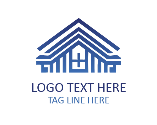 Minimal Roof Angled Horizon Logo for Construction and Architecture Brands