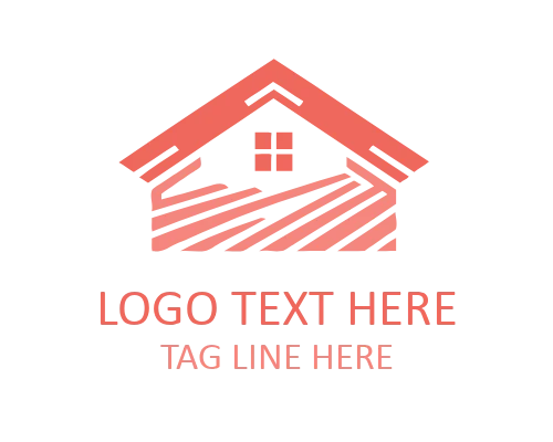 Minimal Roof Badge Logo for Construction and Roofing Brands