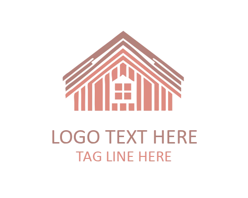 Minimal Roof Diagonal Lines Logo for Modern Construction Brands