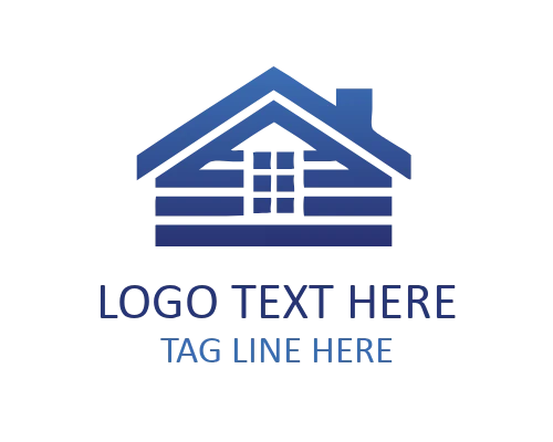 Minimal Roof Line Abstract Logo for Roofing and Architecture Brands