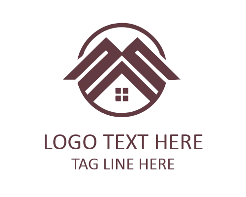Minimal Roof Line Logo for Roofing, Construction, and Architecture Brands