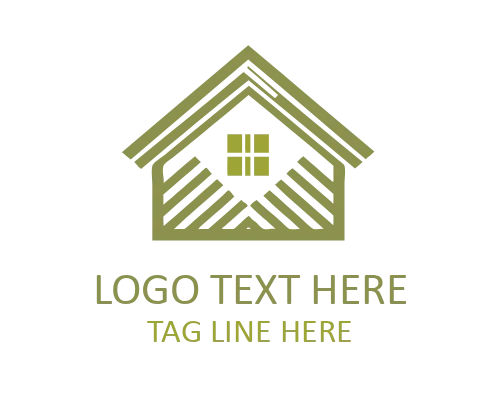 Minimal Roof Line Square Logo for Architecture and Construction Brands