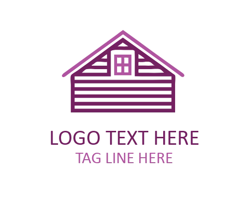 Minimal Roof Outline Triangle Logo for Roofing and Architecture Brands