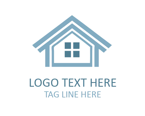 Minimal Roof Split Line Logo for Construction and Architecture Brands