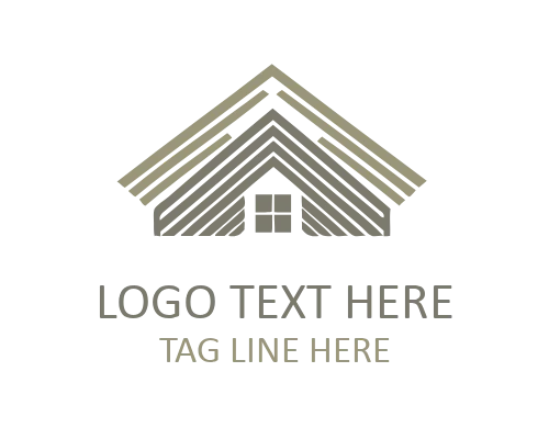 Minimal Roof Triangle Abstract Logo for Construction and Roofing Brands