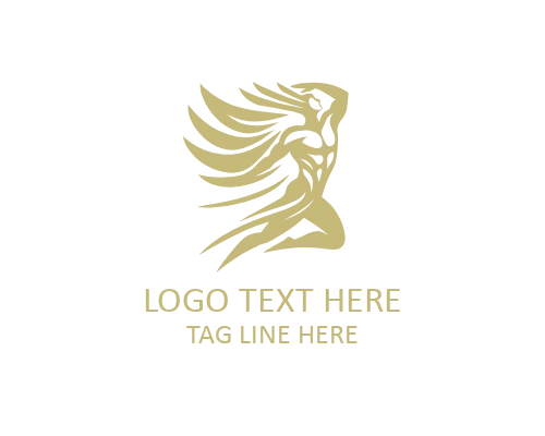 Minimal Running Man Logo for Sports and Fitness Brands