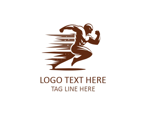  Minimal Running Man with Track Logo for Sports Brands