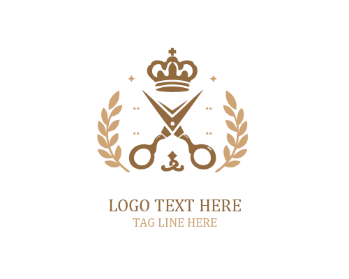 Minimal Scissor Floral Logo