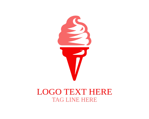  Minimal scoop-style ice cream logo