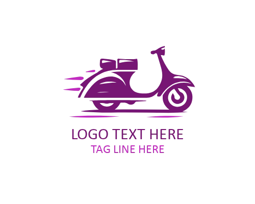 Minimal Scooter Front Wheel Logo for Transport and Mobility Brands
