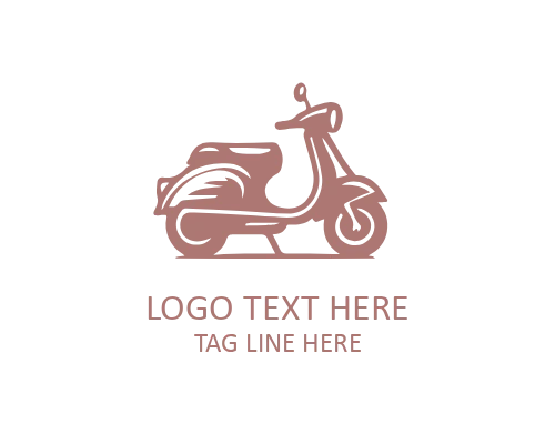 Minimal Scooter Outline Logo