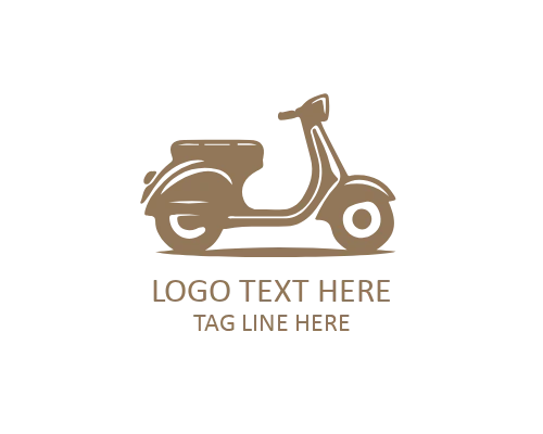 Minimal Scooter with Motion Lines Logo for Mobility Brands
