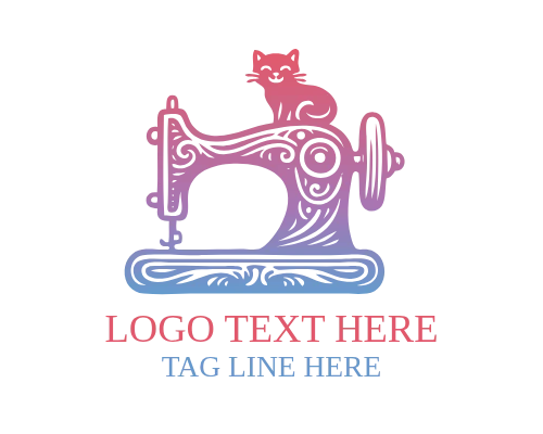 Minimal Sewing Line Logo