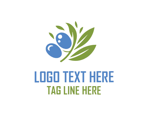 Minimal Shape Olive Tree Logo