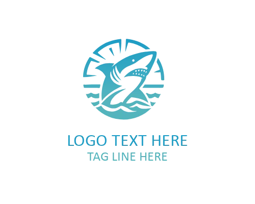 Minimal Shark Outline Logo