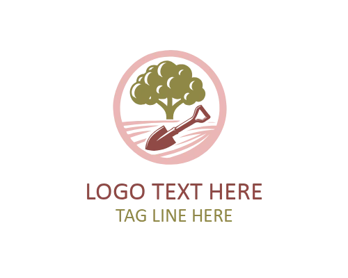 Minimal Shovel Gardening Logo for Clean Outdoor and Lawn Care Branding