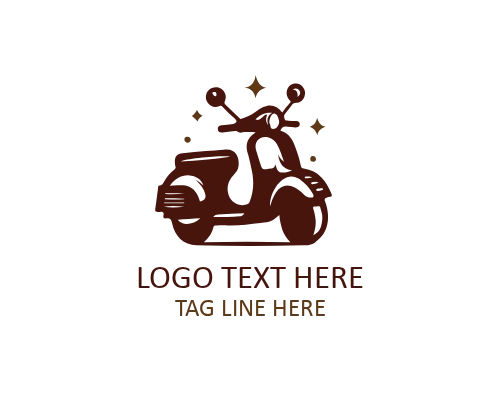 Minimal Side Abstract Scooter Logo for Transport Brands