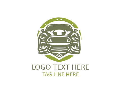 Minimal Side View Car Logo for Automotive Brands