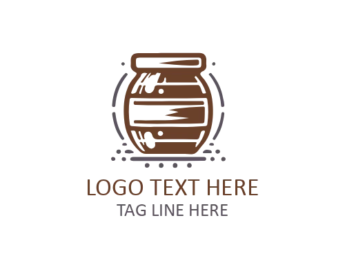 Minimal Simple Honey Jar Logo for Modern Brands