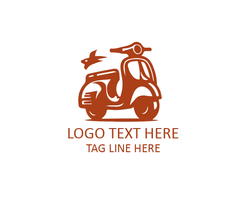 Minimal Simple Line Scooter Logo for Urban Mobility