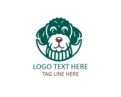 Minimal Sleeping Puppy Logo for Pet Brands