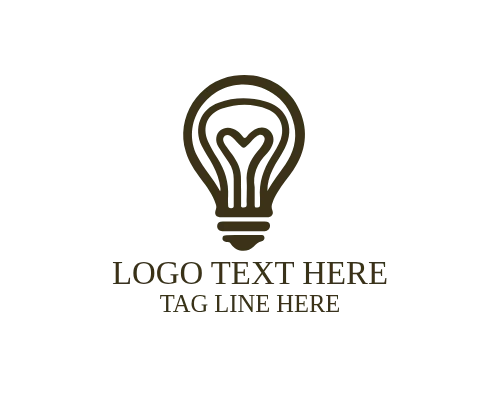 Minimal Smart Idea Bulb Logo