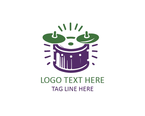  Minimal Snare Drum Logo for Music Brands