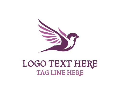 Minimal Sparrow Badge Logo