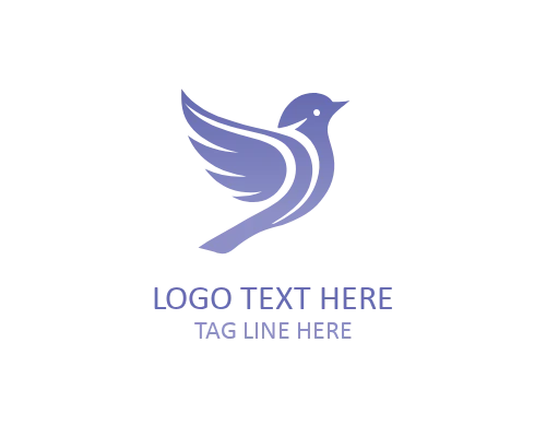 Minimal Sparrow Bird Logo
