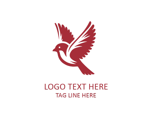 Minimal Sparrow Bird Logo