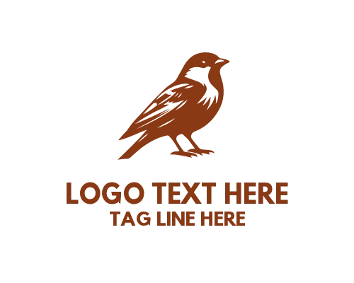Minimal Sparrow Wing Logo