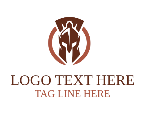 Minimal Spartan Horse Line Logo