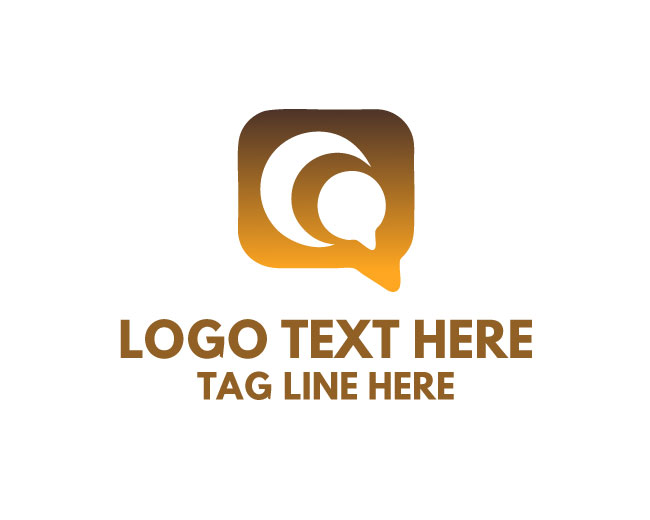  Minimal Speech Bubble Logo