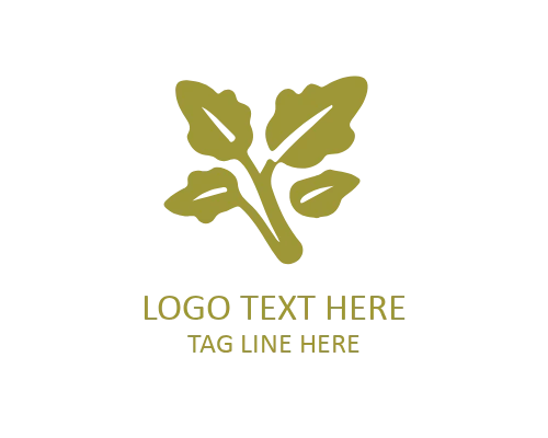 Minimal Spinach Leaf Logo