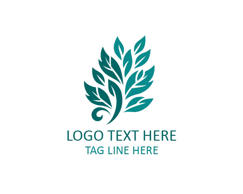 Minimal Spiral Leaf Logo for Natural and Eco Brands