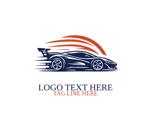 Minimal Sports Fast Car Logo