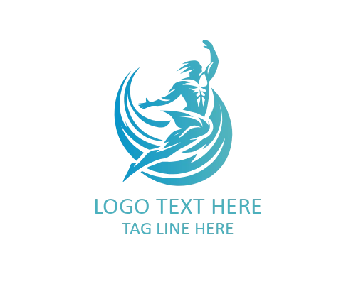 Minimal Sprinting Man Logo for Sports and Performance Brands
