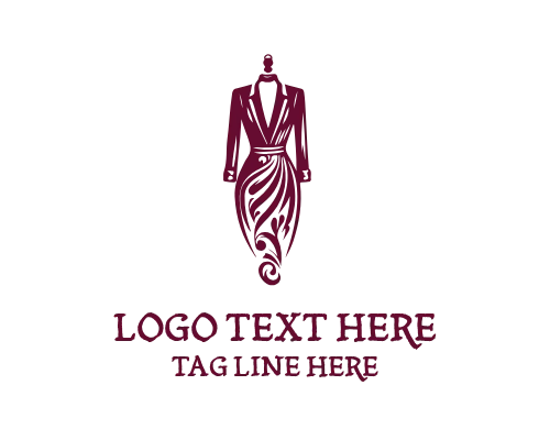 Minimal Style Dress Fashion Logo
