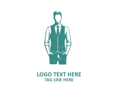 Minimal Suit Tie Logo