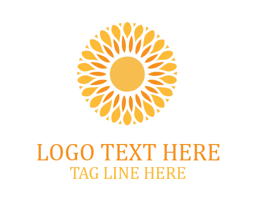 Minimal Sunflower Logo