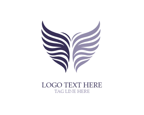 Minimal Symbol Angel Wings Logo