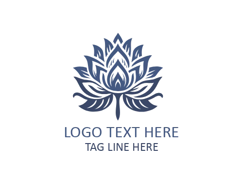 Minimal Symmetry Lotus Logo for Yoga, Meditation, and Wellness Brands