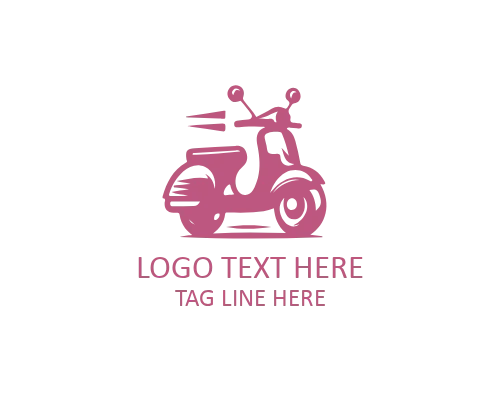  Minimal Tilted Angle Scooter Logo for Mobility Brands