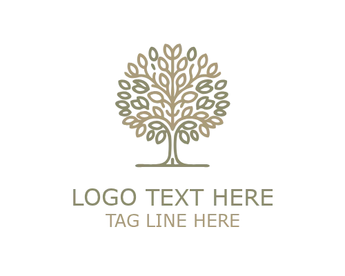 Minimal Tree Monoline Logo for Clean Nature and Eco Branding