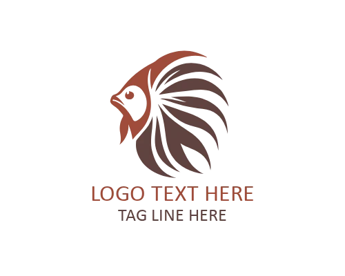 Minimal Tropical Fish Flat Logo for Clean Branding