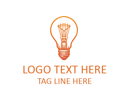 Minimal Vintage Bulb Logo for Clean Retro and Creative Branding