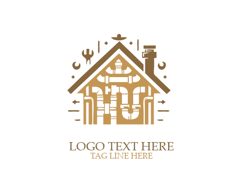 Minimal Water Plumbing Logo