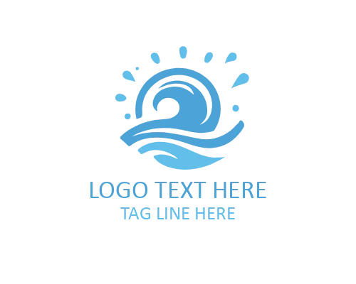 Minimal Water Splash Logo for Clean Branding