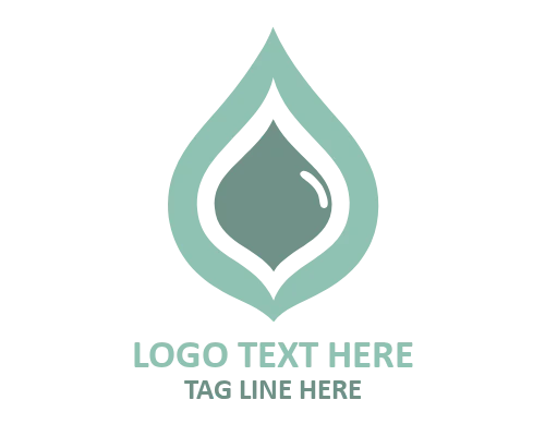  Minimal Wave Water Drop Logo