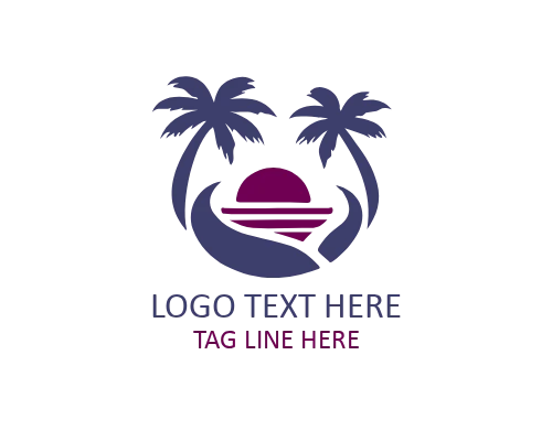Minimal Waves Beach Pool Logo for Travel and Resort Brands